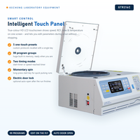 GTR216C Tischzentrifuge mit Hochgeschwindigkeit und Kühlung, 16500 U/min, 6x50ml Rotor, Touchscreen, 99 Programme, DNA-Extraktion, PCR