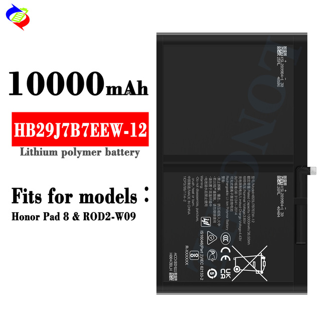 New Arrivals Original Rechargeable Battery HB29J7B7EEW-12 for Huawei Honor Pad 8  ROD2-W09
