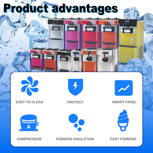 Máquina de Helados Vertical de 3 Cabezas con Certificación CE, Máquina Automática de Helados Suaves de Tres Sabores de Alta Eficiencia - Product Image 2
