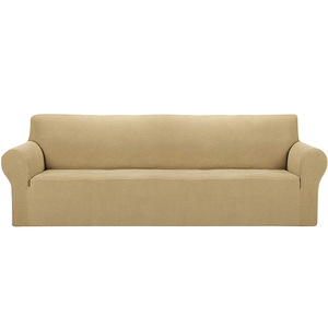 Housse de canapé transfrontalière trois places 235-300 cm, extensible, couleur unie, en fibre de polyester, couverture intégrale - Product Image 1