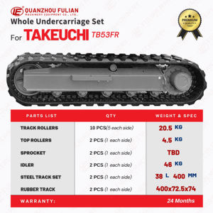 Slijtvaste onderste rol voor Takeuchi TB53FR minigraafmachine onderwagen onderdeel - Product Image 3