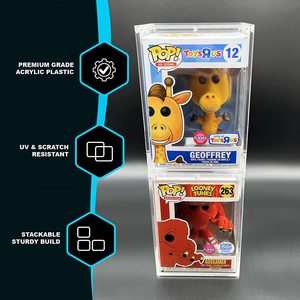 Paquete Premium de 2 Protectores Rígidos Acrílicos JDS para Figuras Funko Pop de Vinilo de 4 Pulgadas con Tapa Magnética, Estuche Transparente, Resistente a Ácidos - Product Image 3