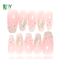 Ongles en gel 3D de luxe peints à la main, tendance, vente en gros, faits à la main, design personnalisé, ongles en acrylique épais, faits maison