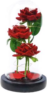 Decoración de San Valentín, Rosa Artificial con Luz LED, Flor Eterna Preservada, Regalo de San Valentín - Product Image 4