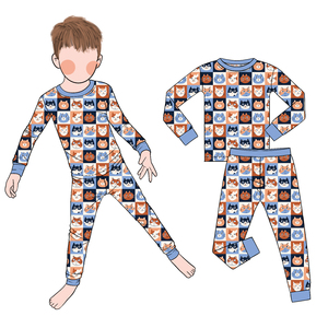 <span class=keywords><strong>Pyjama</strong></span> à manches longues pour garçons Little Glow Kid, best-seller, en fibre de bambou personnalisée, imprimé décontracté, vêtements de nuit printemps-automne - Product Image 6