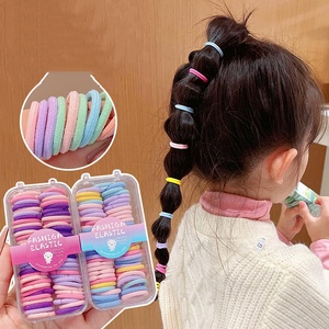 60 Pezzi Piccoli Elastici per Capelli Neonato, Morbidi Elastici Senza Cuciture per Bambine, Senza Danni, per Coda di Cavallo, Chignon e <span class=keywords><strong>Trecce</strong></span> - Product Image 2