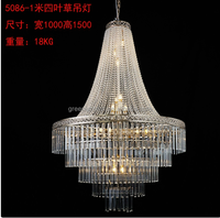 Grand lustre rond moderne en métal multicouche, nouvelle décoration de plafond pour mariage avec lampe de salle