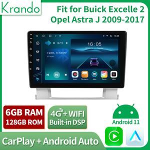 Krando voiture écran tactile FM DSP 8core Android Navigation pour Buick <span class=keywords><strong>Excelle</strong></span> 2 Opel Astra <span class=keywords><strong>J</strong></span> 2009-2017 Carplay Headunit Wifi 4G RDS - Product Image 2