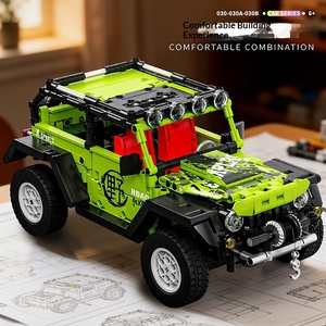 Compatible con el modelo <span class=keywords><strong>de</strong></span> supercoche JZH <span class=keywords><strong>de</strong></span> bloques <span class=keywords><strong>de</strong></span> construcción <span class=keywords><strong>de</strong></span> SUV todoterreno educativo con control remoto, juguete para niños, regalos para novio - Product Image 4