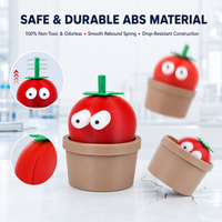 Nouveauté : Jouet Tomate Effet Réaliste avec Pot – Anti-stress de Bureau, Jouet Sensoriel à Presser, Jouet Alimentaire Réaliste – Coffret Cadeau