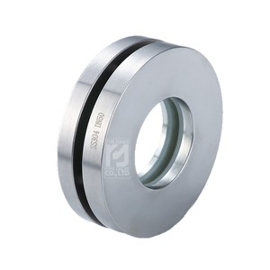 Cabeza de mirilla plana de grado sanitario con brida, de acero inoxidable serie 304/316, mirilla hexagonal interna - Product Image 1