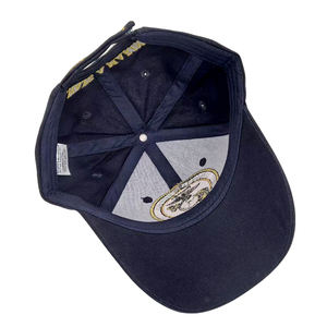 หมวกเบสบอล6แผงอเนกประสงค์หมวกทะเลแบบปักโลโก้100% ผ้าฝ้ายสีดำโค้ง - Product Image 4