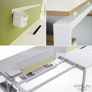 Customizable Modern Open Screen Office Modular Cubicle 2-Person Commercial Computer Desk Convertible Extendable <b>Workstations</b> - Product Image 4