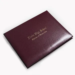 Özelleştirmek mezuniyet belgesi tutucu kağıt malzeme Diploma kapağı