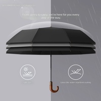 Payung Lipat Anti Angin Anti UV 10K Custom Print OEM ODM untuk Hadiah Promosi Perusahaan