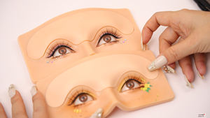 وظيفة 2 : حواجب بشرة تجميل دائم للتدريب + عين من السيليكون مانيكان تجميل للوجه للتدريب - Product Image 6