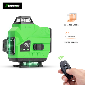 רמת לייזר 16-קו ירוק רמת לייזר 360 ° קווי צלב פילוס עצמי פילוס לארון הנחת אריח להתקין חדר מלא - Product Image 3