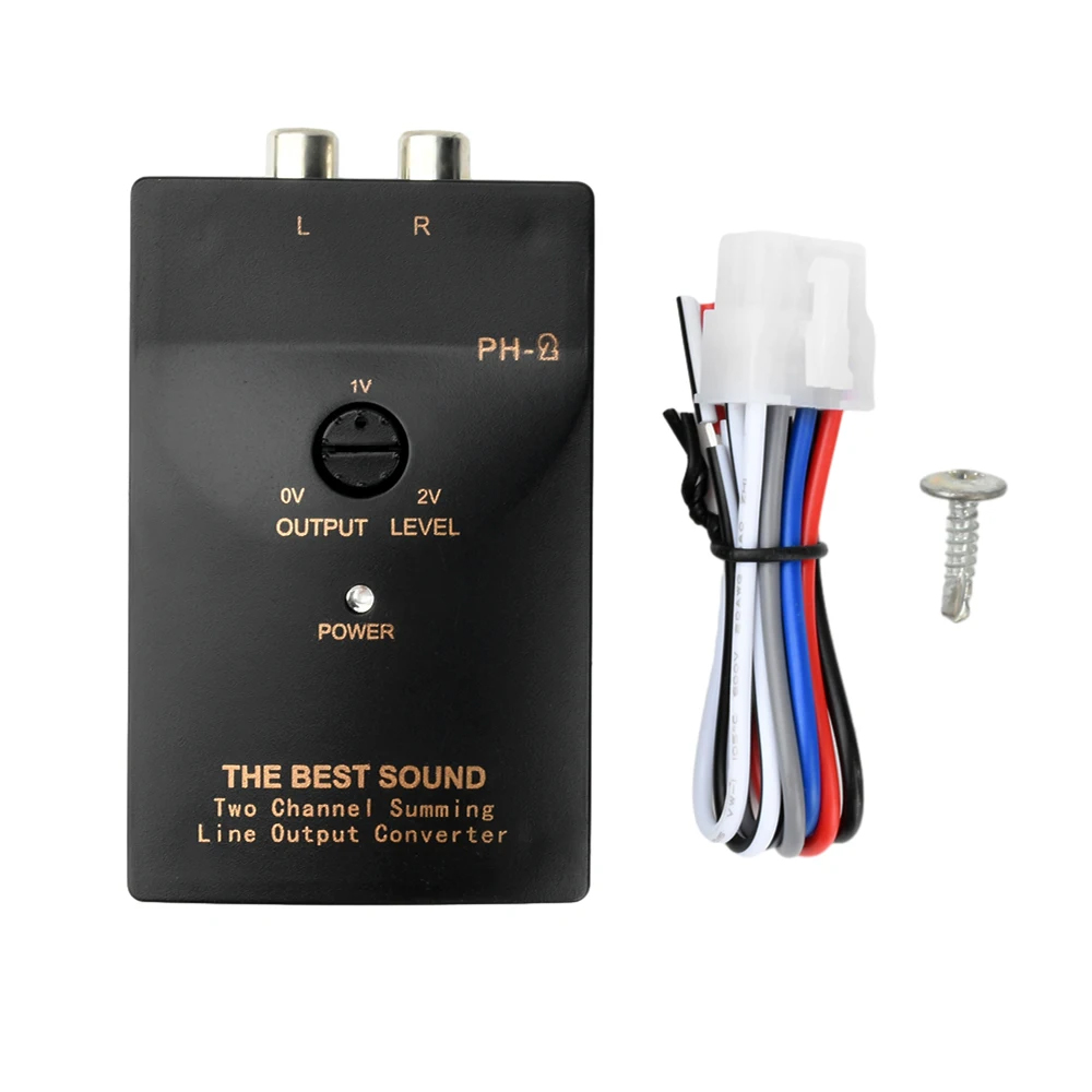 DAGIJIRD High To Low Car Stereo To RCA Speaker Wire Line Converter Output Adapter Line Speaker Level Converter