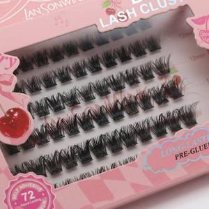 LANSONWINK <strong>Cherry</strong> Pre-Glued <strong>Lash</strong> Cluster Set 72H Long-Lasting Waterproof DIY False <strong>Lashes</strong> - Product Image 3