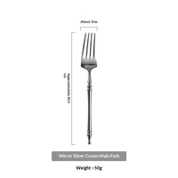 Ensemble de couverts 5 pièces de luxe en acier inoxydable 304 finition miroir, couteau, fourchette, cuillère, cuillère à café pour mariage