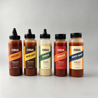 Bouteille de sauce à remplissage à chaud avec logo personnalisé, 8oz, 12oz, 16oz, distributeur à bouchon rabattable, bouteille à presser pour mayonnaise, bouteille en plastique pour condiments, moutarde