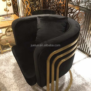 Hogar Hotel sala de estar PU cuero tela terciopelo moderno lujo oro Acero inoxidable <span class=keywords><strong>Cesca</strong></span> sillas estilista <span class=keywords><strong>silla</strong></span> reposabrazos bañera <span class=keywords><strong>silla</strong></span> - Product Image 4