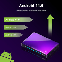 Receptor de Satélite Topleo Android TV Box Android 14 H96 Max Rockchip Rk3576 Stb Android TV Box