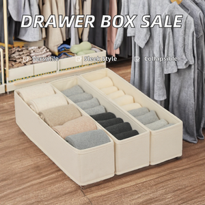 Offre Spéciale pliable vêtements boîte de <span class=keywords><strong>rangement</strong></span> Rectangle <span class=keywords><strong>tiroir</strong></span> stockage séparé pour sous-vêtements chaussettes lavable organisateur pour garde-robe - Product Image 2