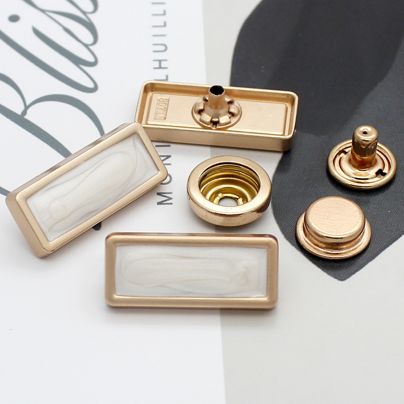 Button Manufacturer Supplies Rectangle Fancy Snap