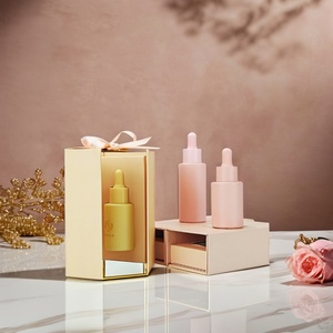 Botella vacía de 30ml 50ml con hombro plano para cosméticos, gotero de aceite para cutículas, 30 ml, rosa claro y blanco - Product Image 3