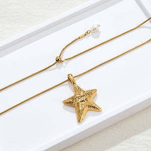 Collana con Ciondolo a Forma di Stella Marina Promise Me in Acciaio Inossidabile 18k, Gioiello di Moda per Vacanze Oceaniche 2026 - Product Image 5