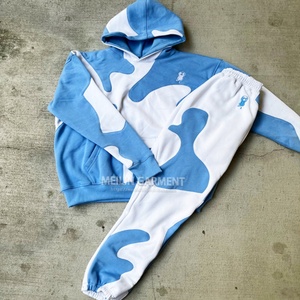 Clothing Manufacturer Custom Design logo Cut and <b>Sew</b> Sportswear Clothing Hoodiesand Sweatpants <b>Set</b> Two Piece Suit Tracksuit <b>Set</b> - Product Image 1