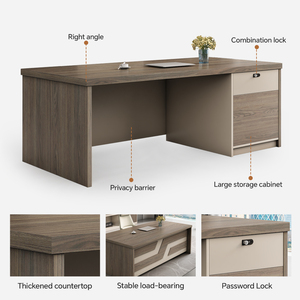 Gabinete y mesa <span class=keywords><strong>de</strong></span> <span class=keywords><strong>oficina</strong></span> <span class=keywords><strong>de</strong></span> altura ajustable <span class=keywords><strong>de</strong></span> madera para estación <span class=keywords><strong>de</strong></span> trabajo grande <span class=keywords><strong>de</strong></span> lujo moderno personalizado - Product Image 4