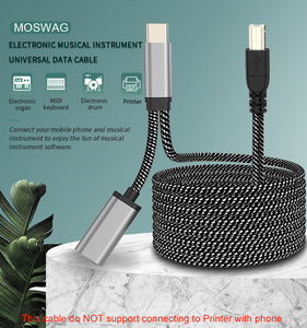 Máy quét <span class=keywords><strong>USB</strong></span>-C và cáp in tương thích cho nhạc cụ điện tử loại C với Bộ chuyển đổi <span class=keywords><strong>USB</strong></span> C nữ sang Cáp <span class=keywords><strong>MIDI</strong></span> - Product Image 2