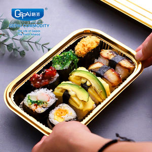 Bandeja De <span class=keywords><strong>Sushi</strong></span> De Plástico Por Atacado De Alta Qualidade com Tampa Limpa Caixa De Placas De Plástico Durável para Servir e Armazenar <span class=keywords><strong>Sushi</strong></span> - Product Image 4