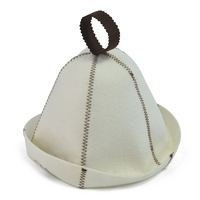 Chapeau de sauna personnalisé de qualité supérieure à 5 panneaux, couleurs variées, protection contre la chaleur, chapeau de sauna en feutre de laine pour SPA