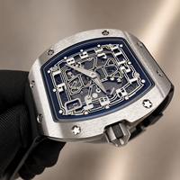 Montre automatique squelette de sport pour homme en titane ultra-mince de luxe