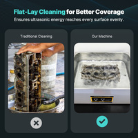 Nettoyeur à ultrasons commercial 60L personnalisé 40KHz, bain à ultrasons numérique avec chauffage et minuterie pour culasse de moteur métallique