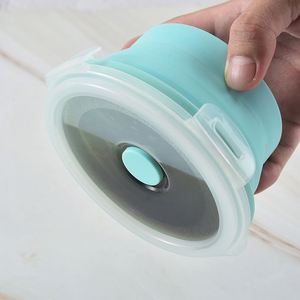Oven Safe Airtight <b>Folding</b> Food Container Meal Prep Collapsible Silicone Lunch <b>Box</b> 350ml - Product Image 3