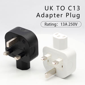 C13至英国英格兰标准3针公插头电源适配器工业插头 - Product Image 3