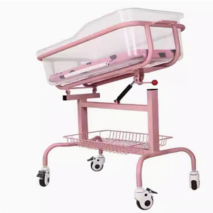 Lit d'hôpital pour nouveau-né <span class=keywords><strong>en</strong></span> plastique ABS, avec bassin transparent et hauteur réglable, mobilier hospitalier, garantie 1 an - Product Image 1