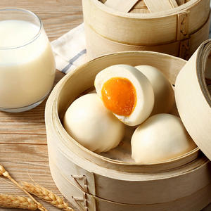 Baozi ขนมกึ่งสำเร็จรูปสำหรับเด็กขนมกึ่งสำเร็จรูปฟองคัสตาร์ดครีมไข่แดงยัดไส้ขนมจีน - Product Image 3