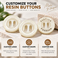 Kancing Resin Dua Lubang Warna Putih Mengkilap untuk Tas Tangan, Dompet, Butik, Detail Desain Tekstil (Pesanan Khusus)