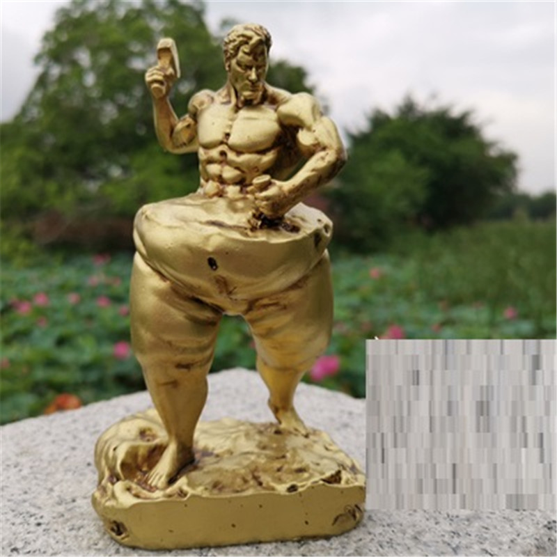 Sports Bronze Fitness Muscle Man Bodybuilder Statue - Abstract