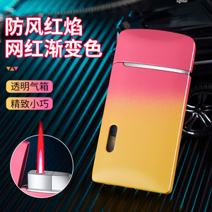 Encendedor Metálico a Prueba de Viento con Llama Roja Visible, Tanque de Gas, Regalo Empresarial, Venta al Por Mayor - Product Image 2