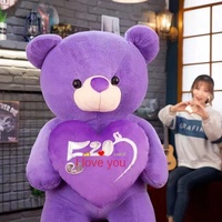 Ours en peluche super doux et câlin, sélectionné avec soin, avec écharpe, grande poupée ours mignonne pour filles, Saint-Valentin