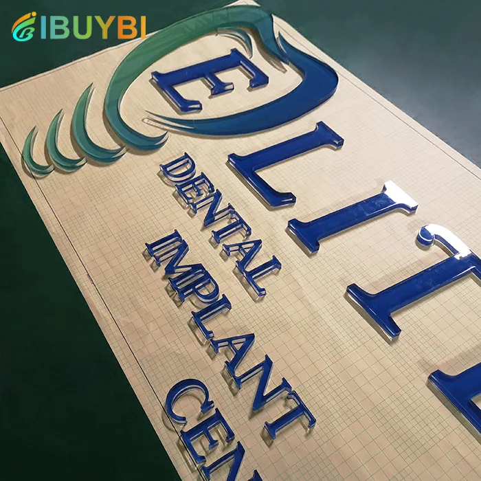 Letras de corte plano 3D para publicidad, señal de acrílico transparente, decorativa, barata, para exteriores, cristal personalizado, grabado