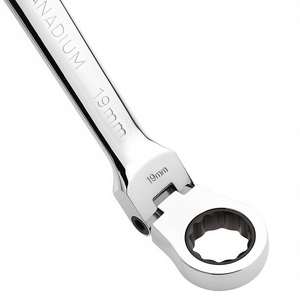 Clé combinée Fervi 19 mm avec tête à cliquet articulée - Product Image 2