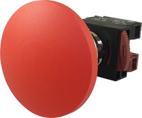 Sakelar tombol tekan kepala jamur logam 22MM 1NO1NC sementara 10A 660V Terminal sekrup bercahaya LED