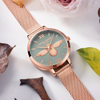 Pabrik Jam Tangan Hannah Matin, Jam Tangan Wanita Baru Custom, Jam Tangan Wanita Unik Motif Lebah, Jam Tangan Quartz Fashion Custom Logo
